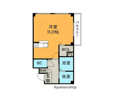 KSBLD(ワンルーム/3階)の間取り写真