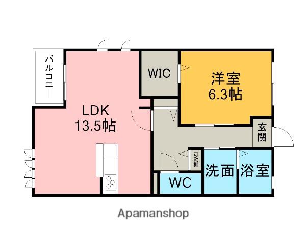 GRANDIOSOⅠ(1LDK/1階)の間取り写真