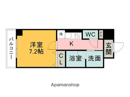 ロイヤルアベリア刈谷駅前(1K/6階)の間取り写真