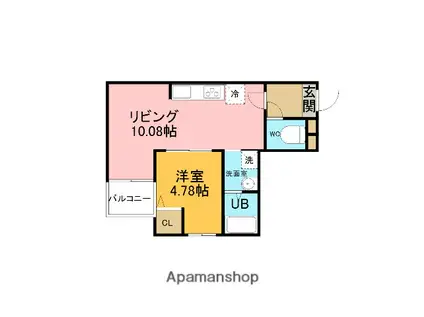 JACK UCHISAIWAIⅠ(1LDK/3階)の間取り写真