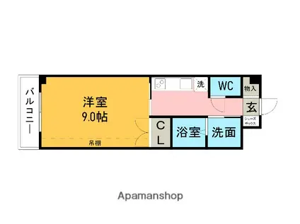 グランデュ桜(1K/2階)の間取り写真