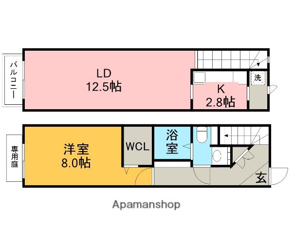 コンフォール八番(1LDK/2階)の間取り写真