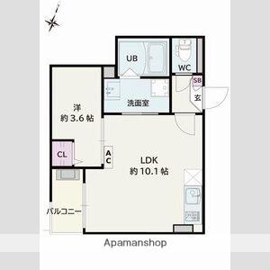 JACK KAMISHIGEHARAⅡ(1LDK/2階)の間取り写真