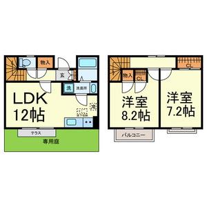 ブランシェ石原(2LDK)の間取り写真
