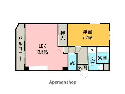 第1ヒダカビル(1LDK/3階)の間取り写真