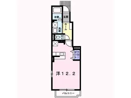 メゾンド・ラポール(ワンルーム/1階)の間取り写真