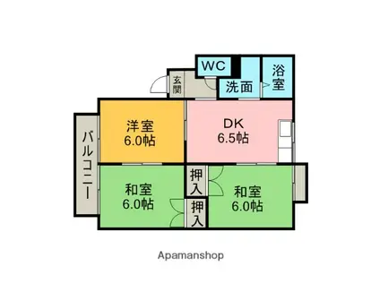 アイビーエル(3DK/2階)の間取り写真