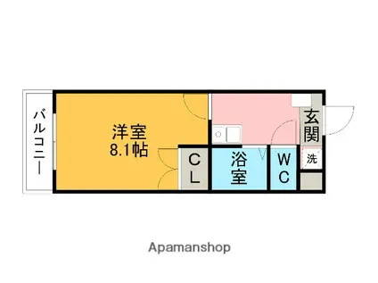 アーティアム(1K/2階)の間取り写真