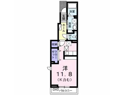 グレート アンジュ T(ワンルーム/1階)の間取り写真