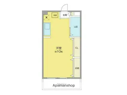 ハートイン鳴海(ワンルーム/4階)の間取り写真