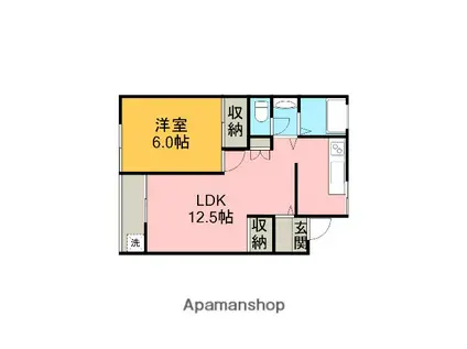 コーポ村瀬(1LDK/1階)の間取り写真