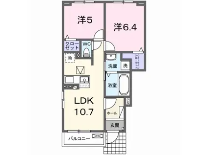 名鉄名古屋本線 豊明駅 徒歩28分 2階建 新築(2LDK/1階)の間取り写真