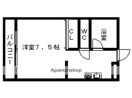 コーポタカギ(1K/2階)の間取り写真