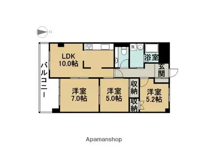 スカイフォーラム(3LDK/7階)の間取り写真