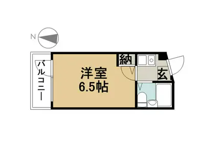 サンセット33(1K/4階)の間取り写真