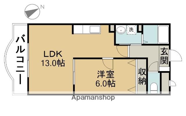 メゾンSKⅡ(1LDK/4階)の間取り写真