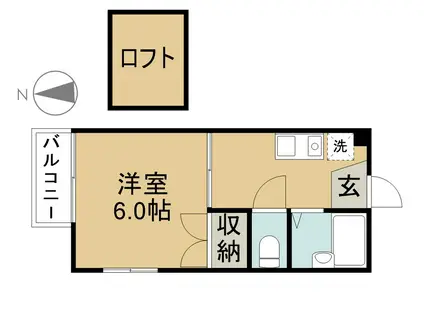 アネックス タナカ(1K/2階)の間取り写真