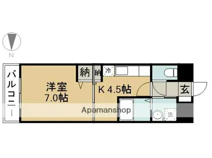 リアライズ七宝(1DK/5階)の間取り写真