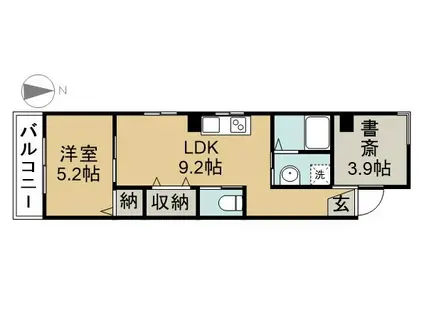 メゾン南参道(1SLDK/3階)の間取り写真