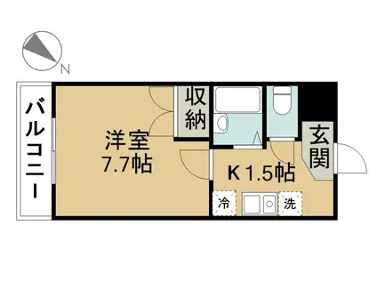 メゾンボー隅田Ⅱ(1K/2階)の間取り写真