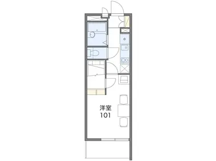 レオパレス幸(1K/3階)の間取り写真