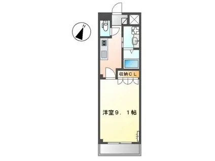 DEAR DREAM(1K/2階)の間取り写真