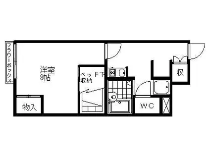 レオパレス宮前(1K/1階)の間取り写真