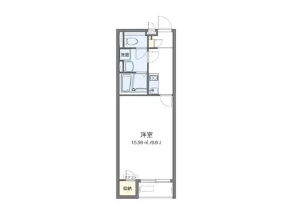 クレイノウイル(1K/1階)の間取り写真