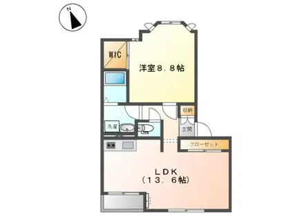 ピュア・コートⅡ(1LDK/2階)の間取り写真