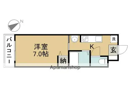 TOMOS APARTMENTS MEITETSU OSATO(1K/4階)の間取り写真