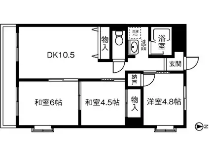 メゾン・ド・ソレーユ(3LDK/2階)の間取り写真