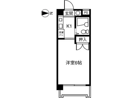 エクセランス石黒(1K/3階)の間取り写真