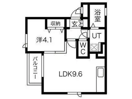 LIBRA(1LDK/1階)の間取り写真