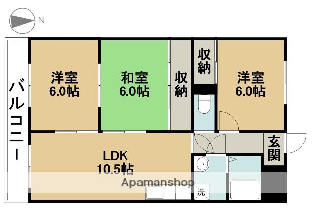 ルミエール緑(3LDK/1階)の間取り写真
