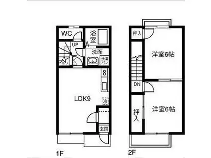 アムール2(2DK)の間取り写真