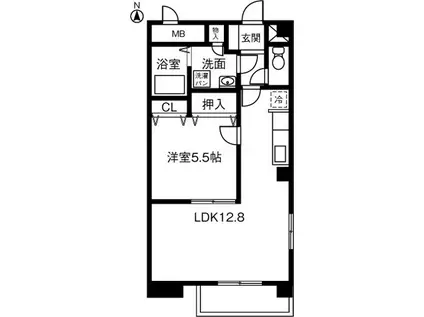 PLUME DANGE(1LDK/1階)の間取り写真