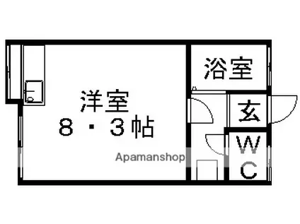 コーポ須ヶ田(ワンルーム/2階)の間取り写真