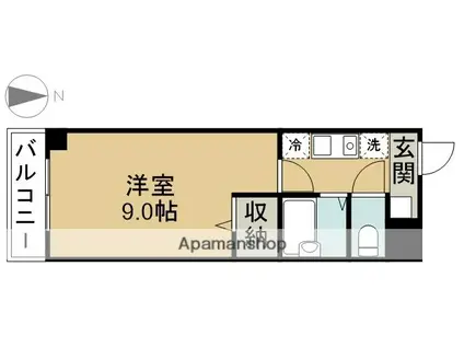 SUNNY COURT(1K/3階)の間取り写真