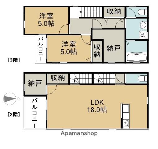 篠田ビル(2SLDK)の間取り写真