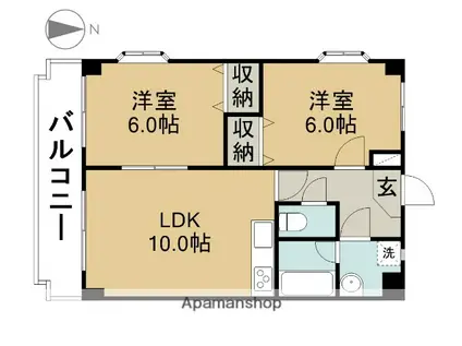 ロイヤルなお(2LDK/2階)の間取り写真