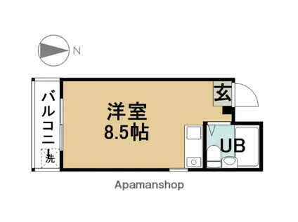 フォーシーズン一宮(ワンルーム/3階)の間取り写真