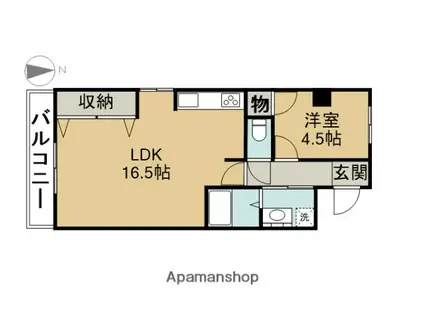 グランドール清洲(1LDK/4階)の間取り写真