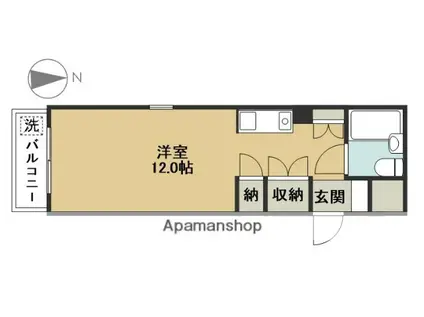 R.Kビル(ワンルーム/4階)の間取り写真