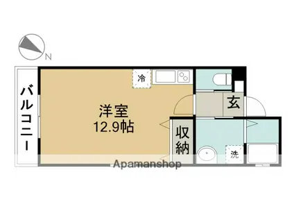 桃栄HILLS(ワンルーム/3階)の間取り写真