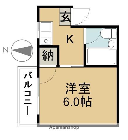コーポラスイトウ(1K/4階)の間取り写真