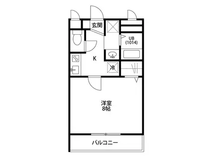 アムール セゾン(1K/1階)の間取り写真