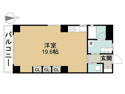 ボン・ヴィヴァン新清洲(ワンルーム/6階)の間取り写真