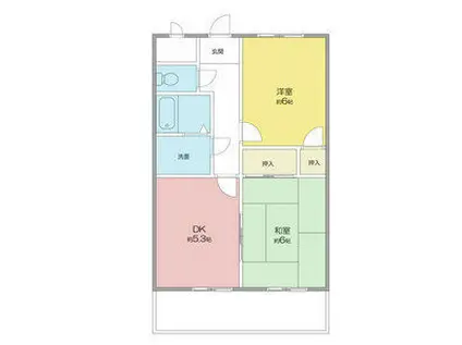 ロイヤル栄光(2K/3階)の間取り写真