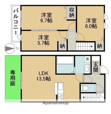 ブルーメゾンヤスイ(3LDK)の間取り写真