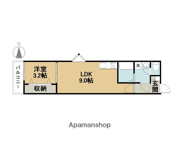 LE COCON 甚目寺Ⅲ(1LDK/3階)の間取り写真